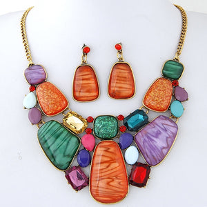 Multicolor Stone Jewelry Sets  Fine African Beads Jewelry