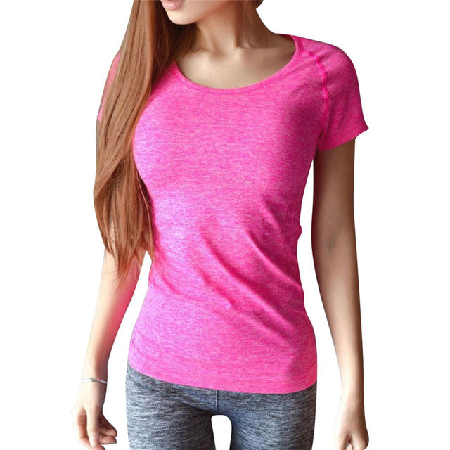 Women T Shirt professional sports Quick Drying Fitness T-shirt short-sleeve exercise clothes T-shirt running
