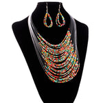 Multi-color/Multi-layer Resin Beads Necklace Set