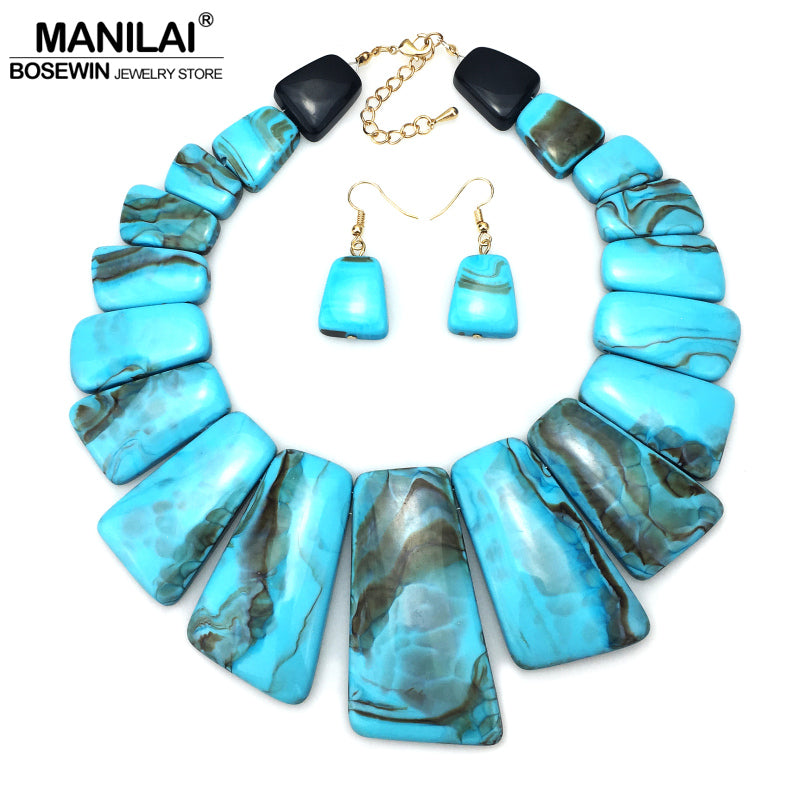 Resin Indian Necklace Jewelry Sets Ethnic Design