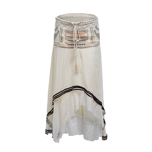 Embroidered Gypsy Cotton Skirt